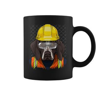 Dog German Shorthaired Construction Worker German Shorthaired Pointer Laborer Dog Coffee Mug - Monsterry CA