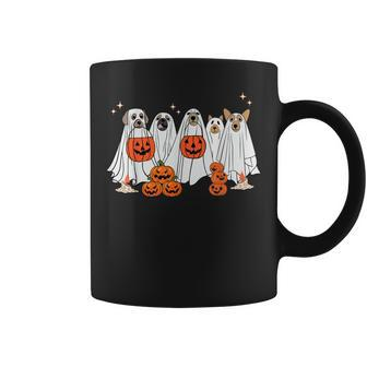 Dog Ghost Cute Dog Dressed As Ghost Halloween Dog Coffee Mug | Mazezy