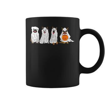 Dog Ghost Halloween Mummy Dog Lover Matching Family Coffee Mug - Monsterry