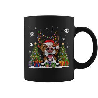 Dog Lovers Border Collie Santa Hat Ugly Christmas Sweater Coffee Mug - Monsterry UK