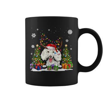 Dog Lovers Cute Poodle Santa Hat Ugly Christmas Sweater Coffee Mug - Monsterry DE