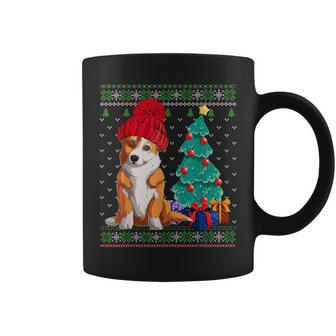 Dog Lovers Cute Welsh Corgi Santa Hat Ugly Christmas Sweater Coffee Mug - Monsterry DE