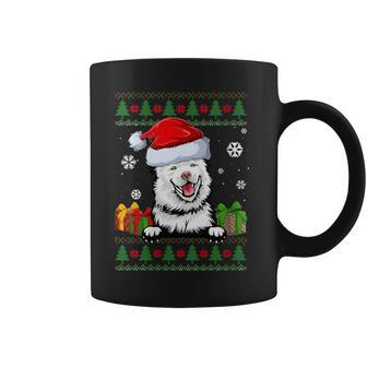 Dog Lovers Finish Lapphund Santa Hat Ugly Christmas Sweater Coffee Mug - Monsterry DE