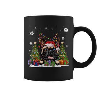 Dog Lovers French Bulldog Santa Hat Ugly Christmas Sweater Coffee Mug - Monsterry DE