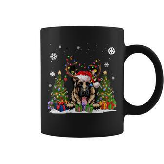 Dog Lovers German Shepherd Santa Hat Ugly Christmas Sweater Coffee Mug - Monsterry DE