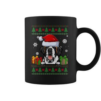 Dog Lovers Saint Bernard Santa Hat Ugly Christmas Sweater Coffee Mug - Monsterry DE
