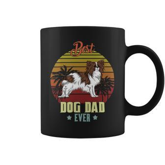 Dog Papillon Mens Best Papillon Dad Ever Daddy Dog Lover Owner Funny Coffee Mug - Monsterry