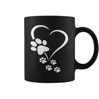 Dog Paw Heart Dog Paws Hearts Dog Paw - Dog Owner Coffee Mug - Monsterry DE