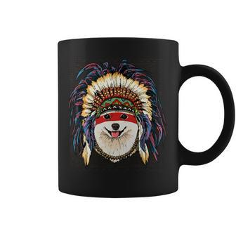 Dog Pomeranian Native Indian Pomeranian Native American Indian Dog Lovers 525 Coffee Mug - Monsterry