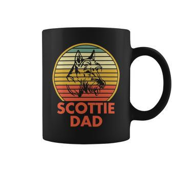 Dog Scottish Terrier Mens Retro Scottie Dad Scottish Terrier Dog Dad Coffee Mug - Monsterry DE