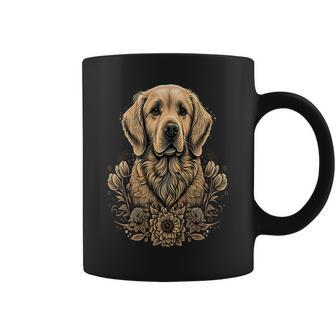 Dog Trainer Mandala Art Golden Retriever Coffee Mug - Monsterry CA