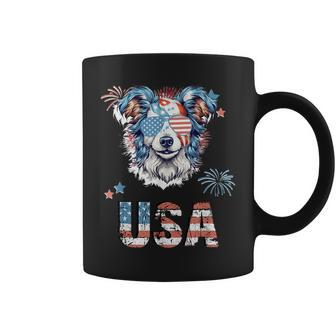 Dog With Usa Letters 4Th Of July Patriotic Coffee Mug - Monsterry