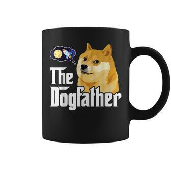 Dogecoin The Dogefather Funny Doge Cryptocurrency Meme Coffee Mug | Mazezy
