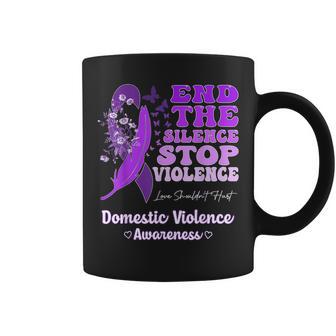 Domestic Violence Awareness Ribbon Butterflies Purple Coffee Mug - Monsterry CA