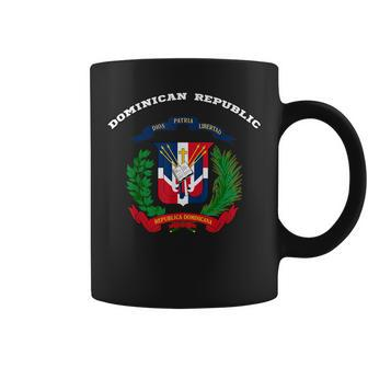 Dominican Republic Coat Of Arms Flag Souvenir Coffee Mug | Mazezy