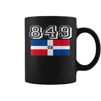 Dominican Republic Flag Area Code 849 Coffee Mug | Mazezy