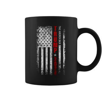Donald Trump 2024 Take America Back American Flag Patriotic Coffee Mug - Seseable