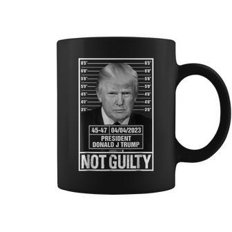 Donald Trump Police Shot Not Guilty 45-47 President Coffee Mug | Mazezy