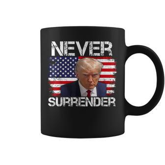 Donald Trump Shot Never Surrender 20024 Coffee Mug | Mazezy