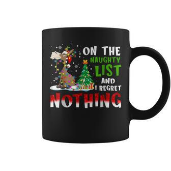 Donkey Christmas On The Naughty List And I Regret Nothing Coffee Mug - Seseable