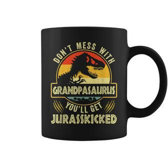 Dont Mess With Grandpasaurus Youll Get Jurasskicked Vintage Coffee Mug | Mazezy