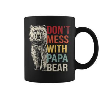 Dont Mess With Papa Bear Vintage Retro Coffee Mug | Mazezy