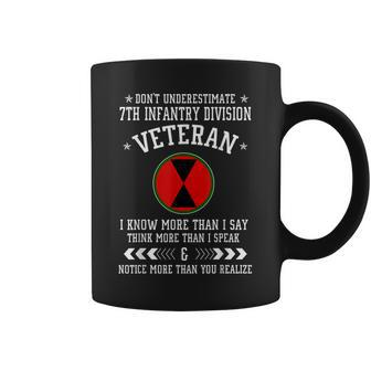Dont Underestimate 7Th Infantry Division Veteran Coffee Mug | Mazezy