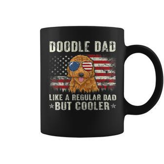 Doodle Dad Goldendoodle American Flag Fathers Day July 4Th Coffee Mug - Monsterry DE