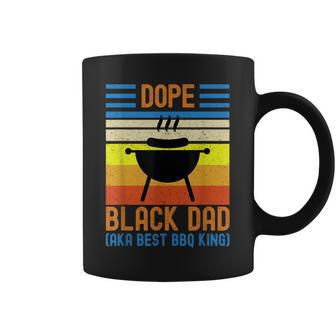 Dope Black Dad Best Bbq King Funny Fathers Day Coffee Mug | Mazezy