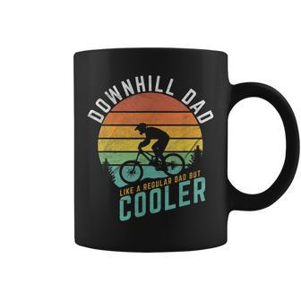 Downhill Dad Like A Regular Dad But Cooler Mountain Biking Gift For Mens Coffee Mug | Mazezy