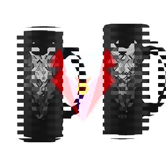 Dracula Vampire Halloween Costume Cosplay Tuxedo Retro Coffee Mug - Seseable