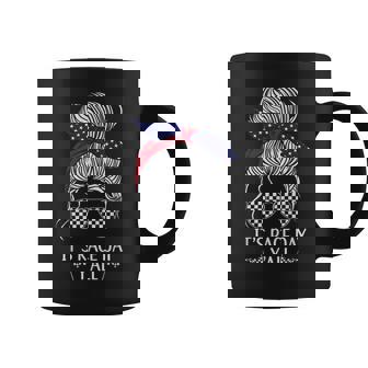 Drag Racing Race Car Girl Sunglasses Flag Its Race Day Racing Funny Gifts Coffee Mug | Mazezy