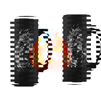Dragon Pumpkin Fire Breathing Drag-O-Lantern Halloween Coffee Mug - Monsterry