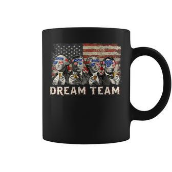 Dream Team Presidents Mount Rushmore 4Th Of July America Coffee Mug | Mazezy