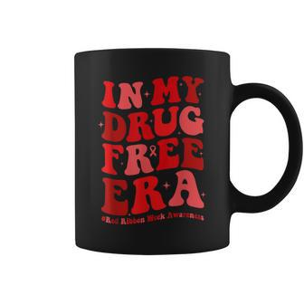 In My Drugs Free Era Red Ribbon Week Awareness Coffee Mug | Mazezy