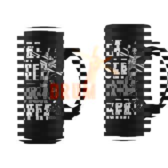 Drummer Eat Sleep Drum Repeat Drum Kit Musician Gifts Coffee Mug | Mazezy