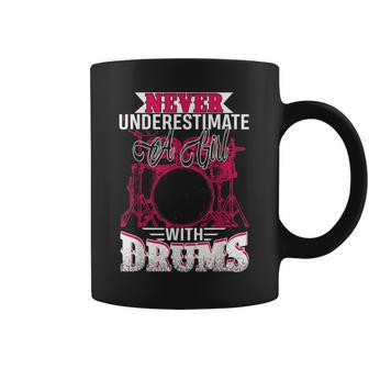 Drummer Never Underestimate A Girl With Drums Coffee Mug - Monsterry AU