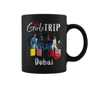Dubai Melanin Black Girls Trip Birthday Crew Vacation Coffee Mug - Monsterry AU
