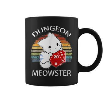 Dungeon Meowster Funny Tabletop Gamer Cat Coffee Mug | Mazezy