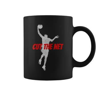 Dunker School Team Cuts The Net I Hoop Basketball Shoot Coffee Mug | Mazezy