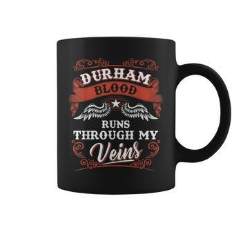 Durham Blood Runs Through My Veins Family Christmas Coffee Mug - Seseable