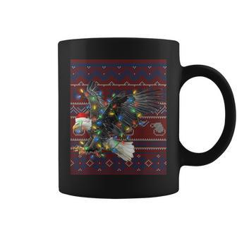 Eagle Christmas Lights Ugly Sweater Goat Lover Coffee Mug - Seseable