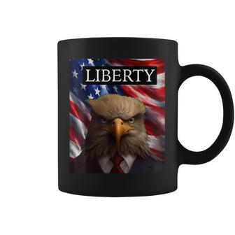 Eagle In A Suit American Flag - 4Th Of July Liberty Coffee Mug | Mazezy
