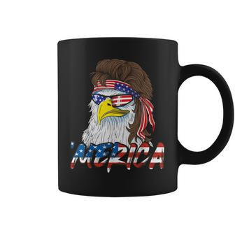 Eagle Mullet 4Th Of July Usa American Flag Merica  Coffee Mug