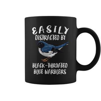 Easily Distracted By Black-Throated Warblers Birds Birding Coffee Mug | Mazezy