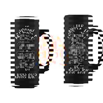 Easily Distracted By Dragons And Books Dragon Lover Mythical Coffee Mug | Mazezy