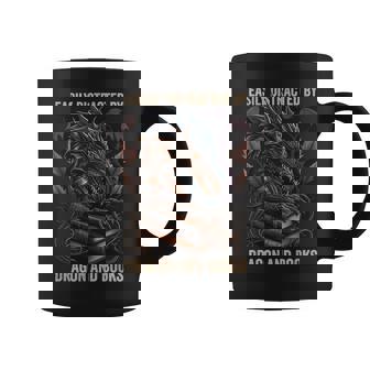 Easily Distracted By Dragons And Books Nerd Dragon Book Coffee Mug | Mazezy