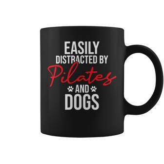 Easily Distracted By Pilates Dogs Fitness Coach Workout _1 Coffee Mug - Monsterry DE