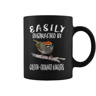 Easily Distracted By Golden-Crowned Kinglets Birds Birding Coffee Mug | Mazezy