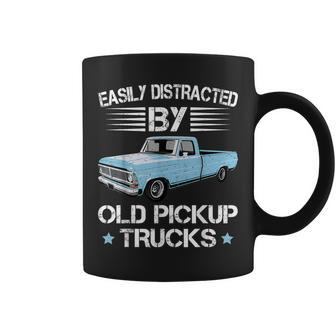 Easily Distracted By Old Pickup Trucks Trucker Coffee Mug - Seseable